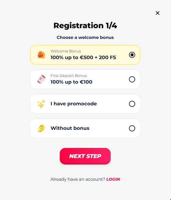 Welcome Bonus