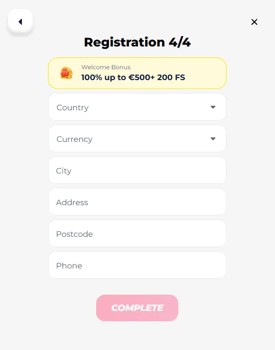 Complete Account Creation